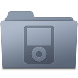 iPod Folder Graphite Icon 256x256 png